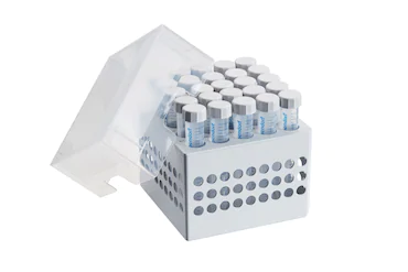 艾本德儲存盒 5 × 5, 可放置 25  個試管，15  mL，2  件，高 127  mm，5  英寸，聚丙烯材料，可耐受最低 -86  °C，可高溫高壓滅菌，帶蓋子并具有數(shù)字字母標(biāo)識