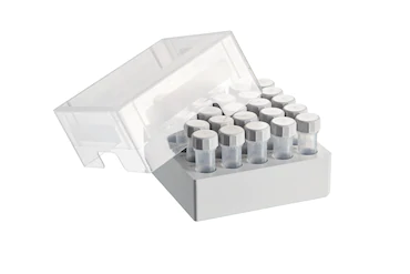 艾本德儲存盒 5 × 5, 可放置 25  個螺旋蓋管，5  mL，2  件，高 76  mm，3  英寸，聚丙烯材料，可耐受最低 -86  °C，可高溫高壓滅菌，帶蓋子并具有數(shù)字字母標(biāo)識